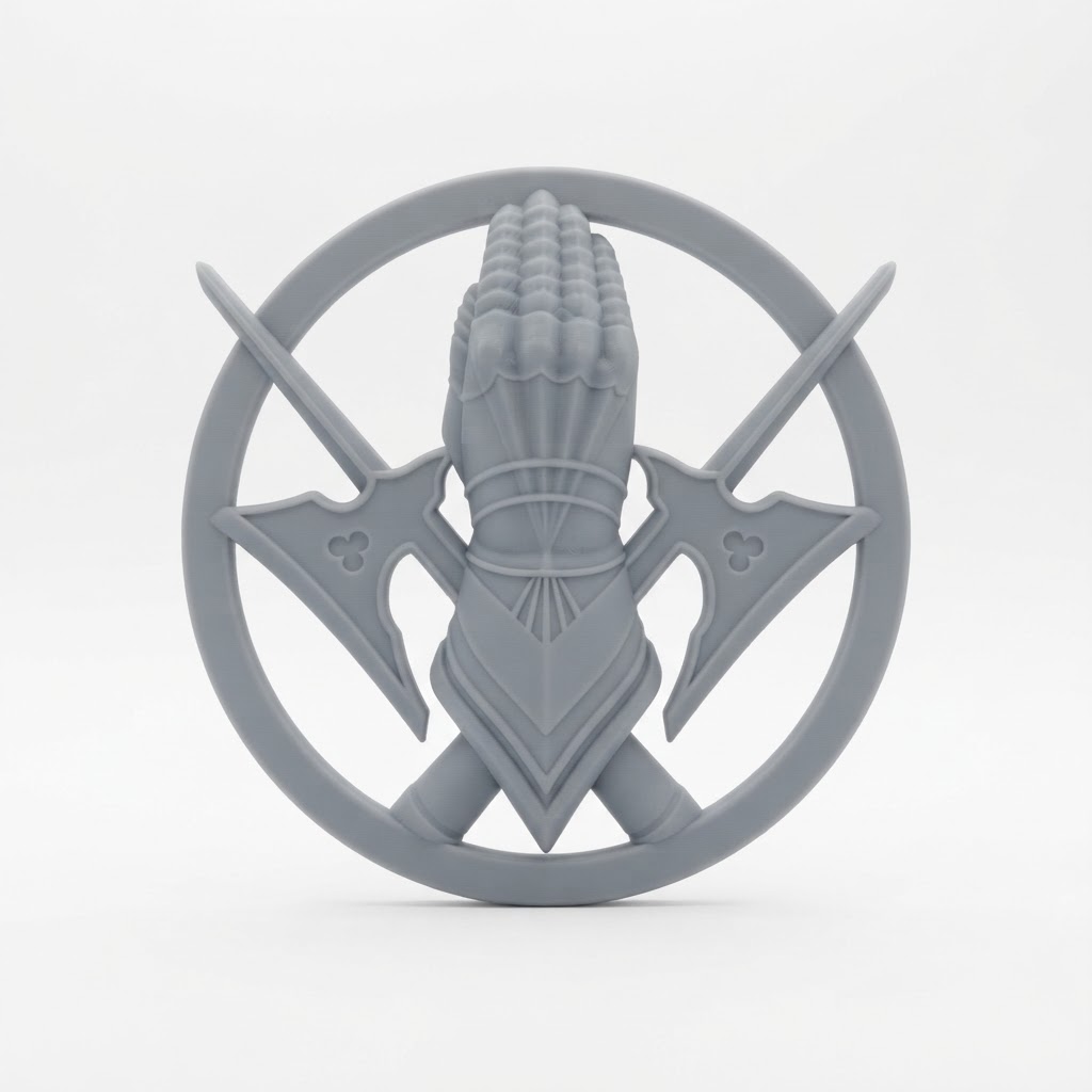 Knight Gauntlet Emblem free 3D printable STL