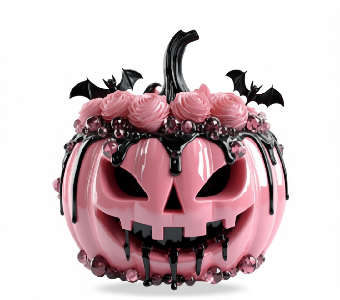 Pink Halloween Pumpkin Figurine free 3D printable STL