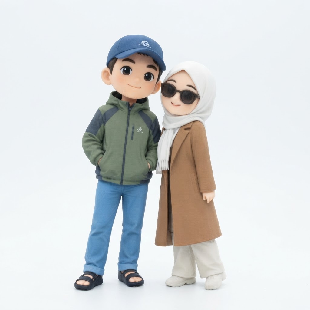 Couple Cartoon Miniatures free 3D printable STL