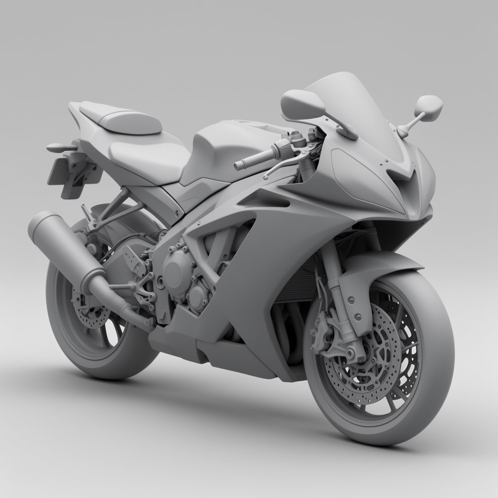 Sport Motorcycle Model free 3D printable STL