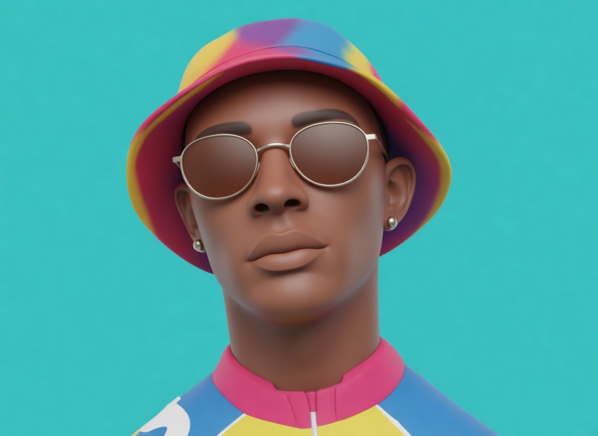 Man with Tie-Dye Hat Bust free 3D printable STL
