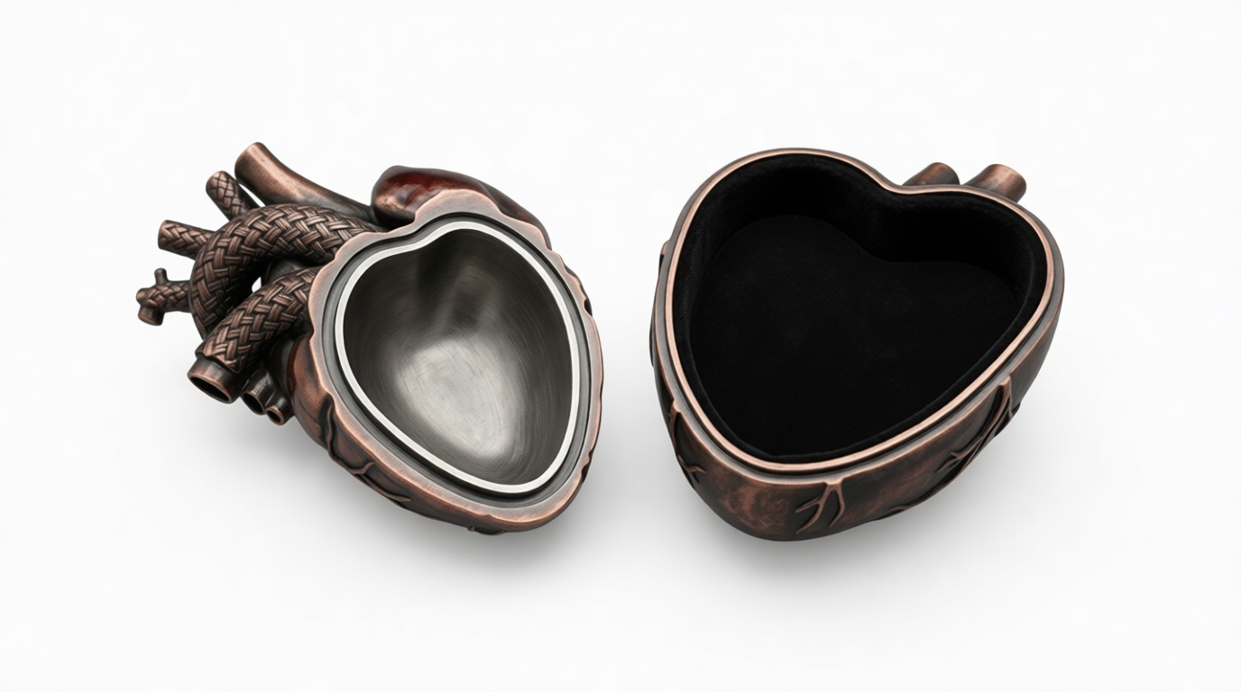 Anatomical Heart Jewelry Box free 3D printable STL