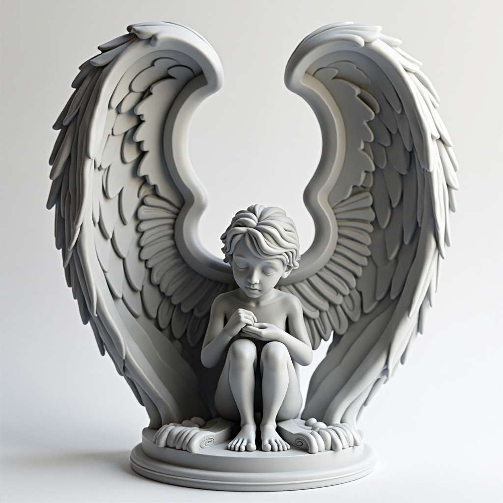 Angel Wings Sculpture free 3D printable STL
