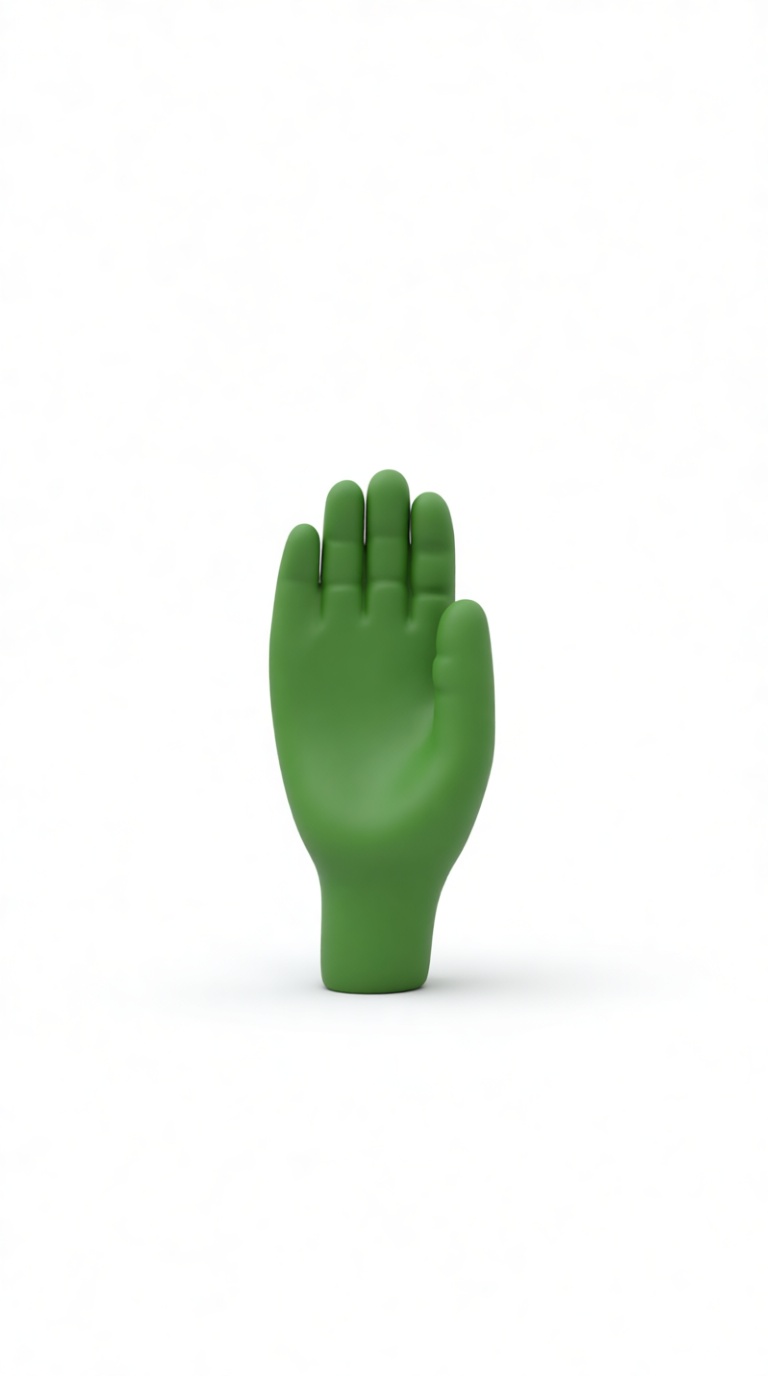 Green Hand Sculpture free 3D printable STL