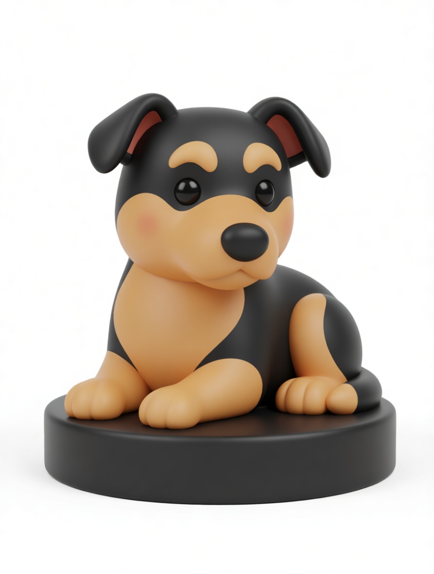 Rottweiler Puppy Figurine free 3D printable STL