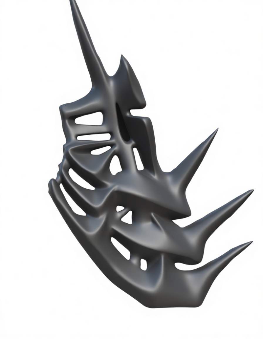 Abstract Spiked Sculpture free 3D printable STL