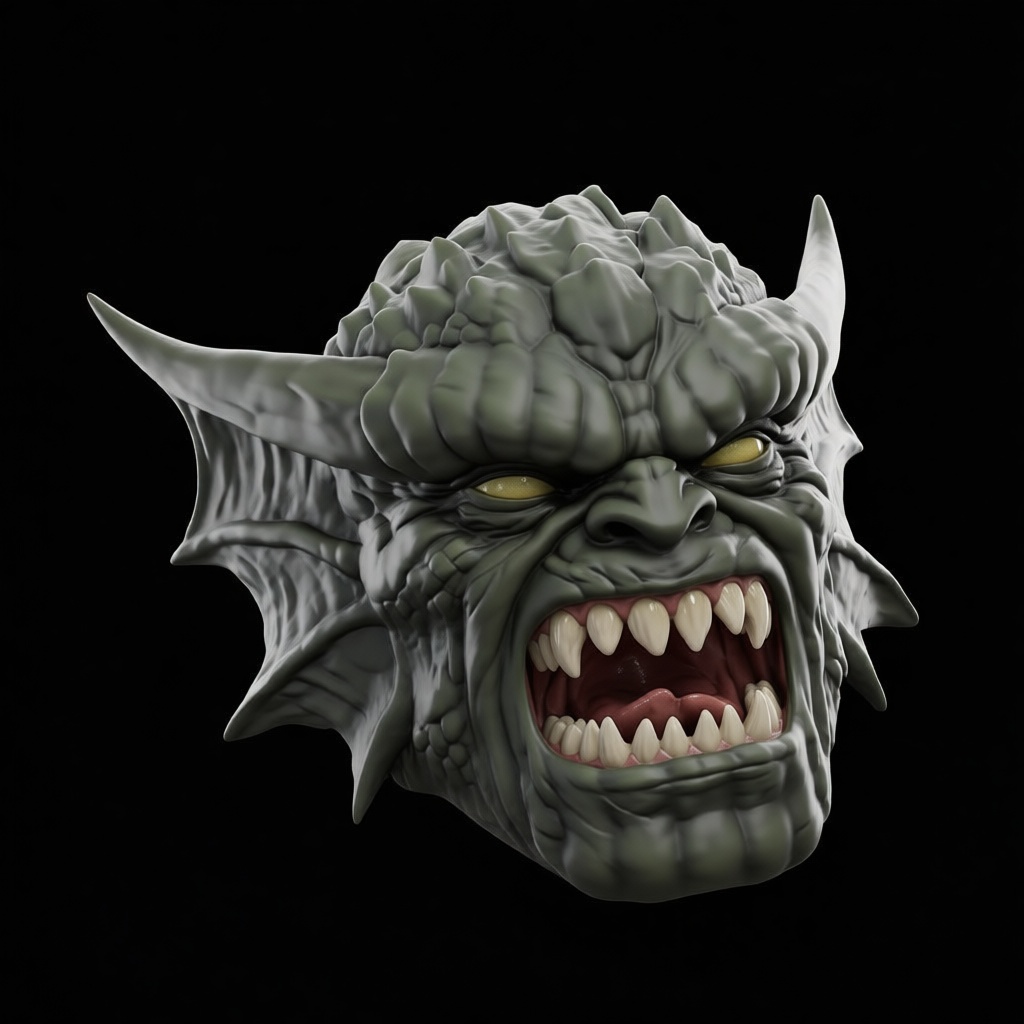 Orc Monster Bust free 3D printable STL