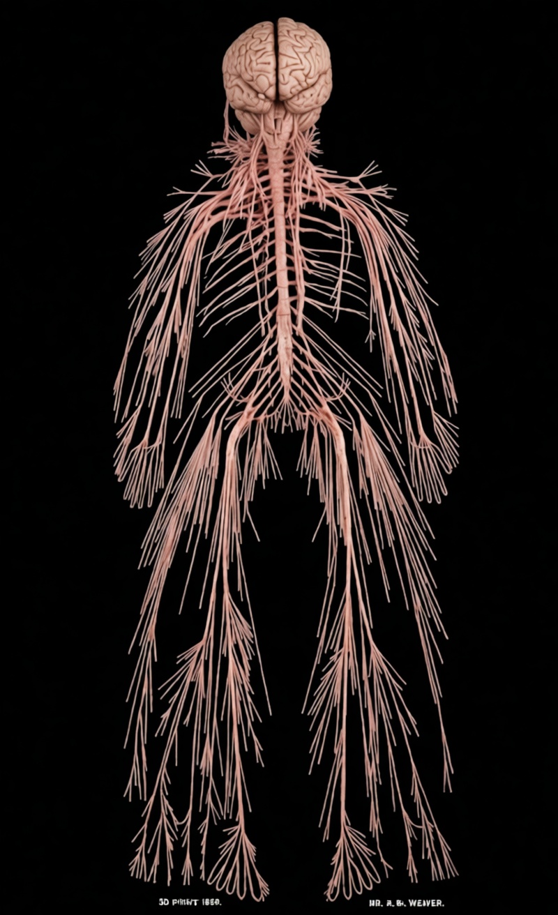 Human Nervous System Model free 3D printable STL