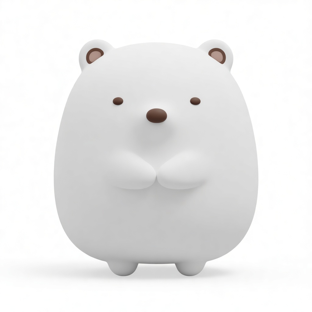 Minimalist Polar Bear Figurine free 3D printable STL