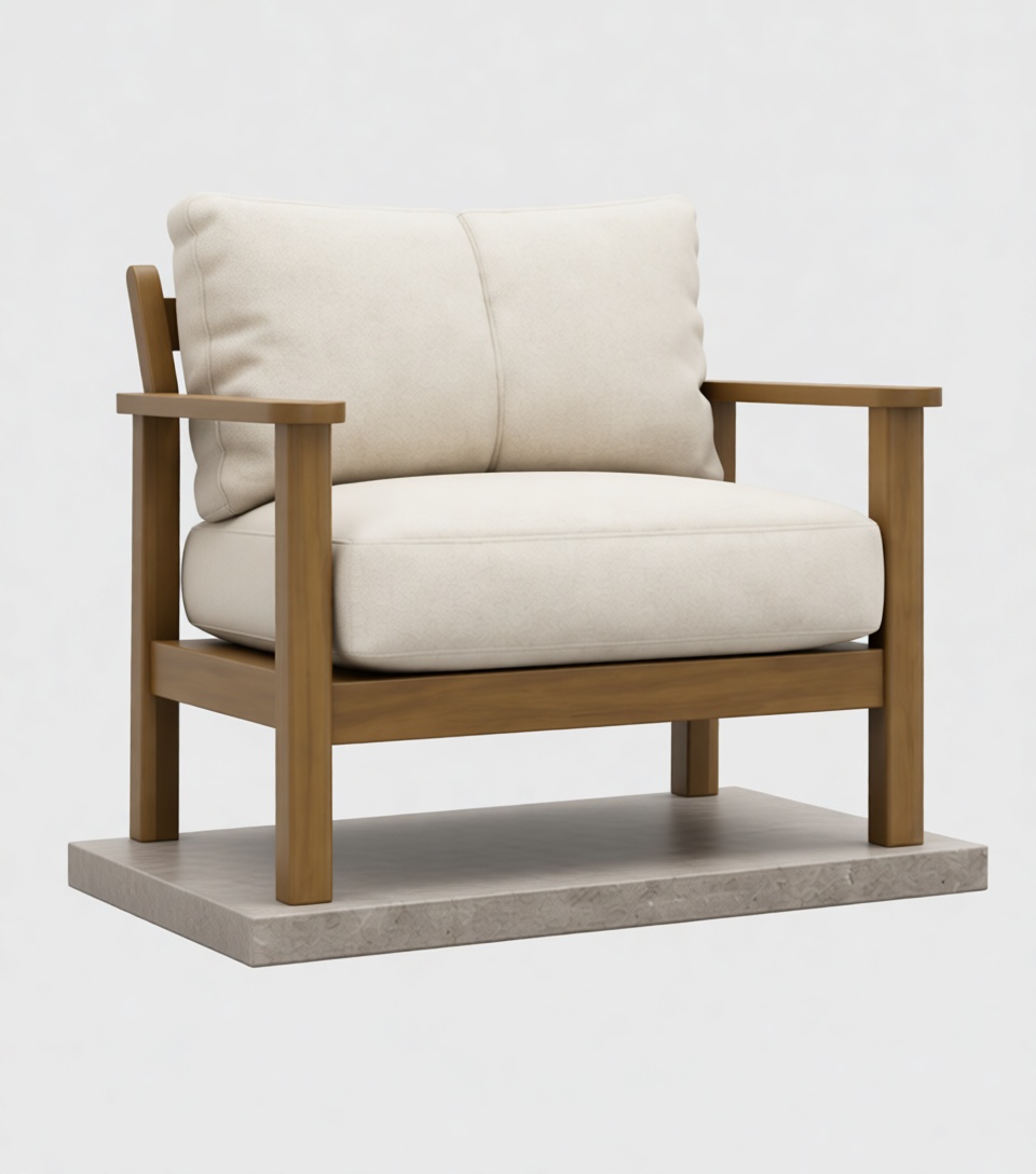 Mid-Century Armchair Model free 3D printable STL