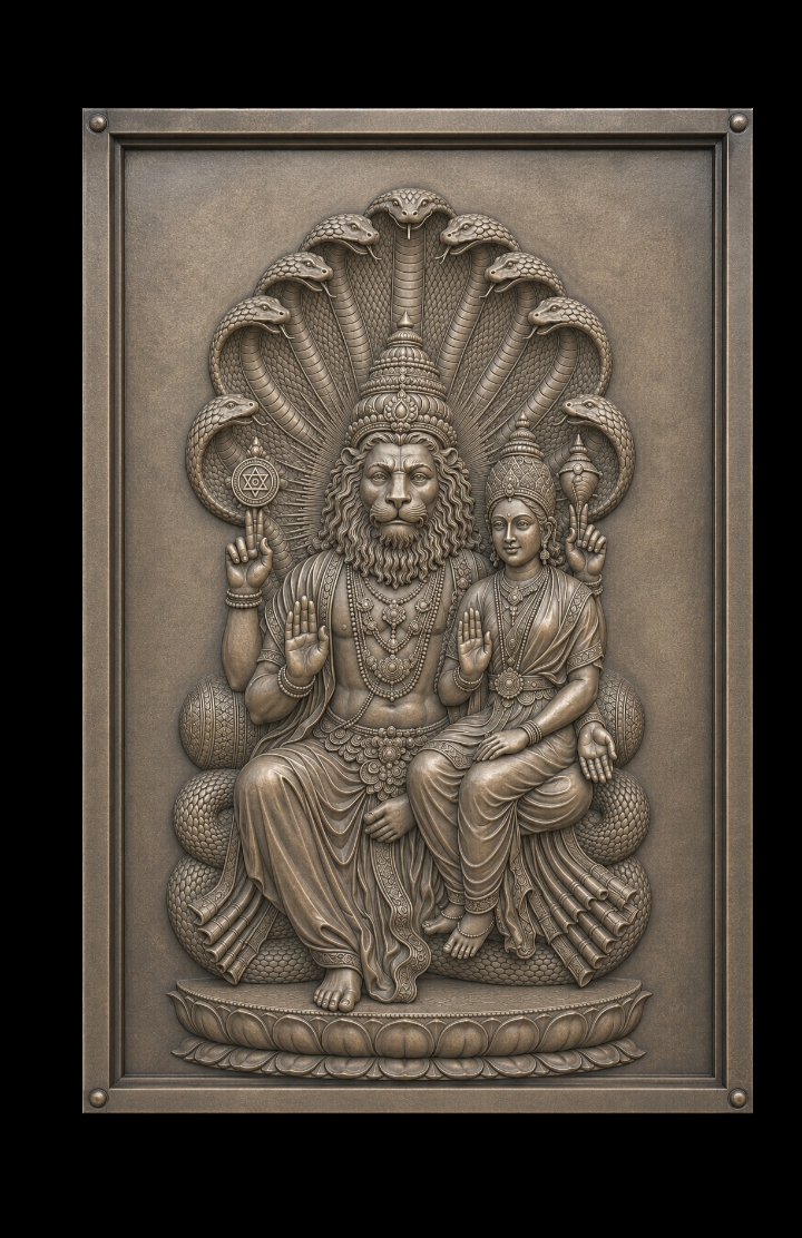 Narasimha and Lakshmi Relief free 3D printable STL