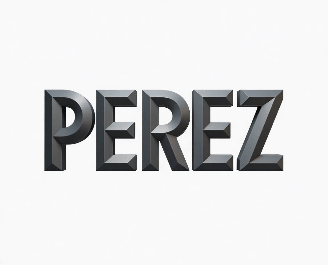 Perez Text Sculpture free 3D printable STL