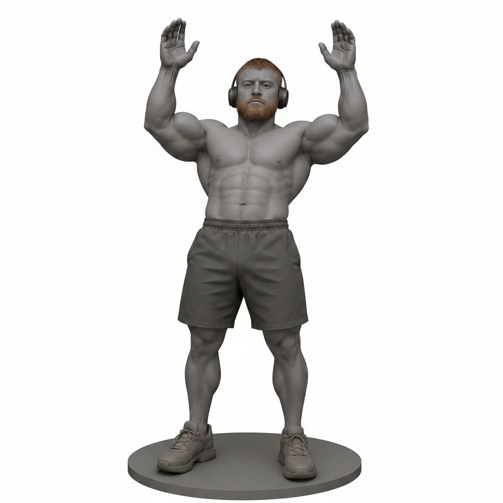 Muscular Man Figurine free 3D printable STL