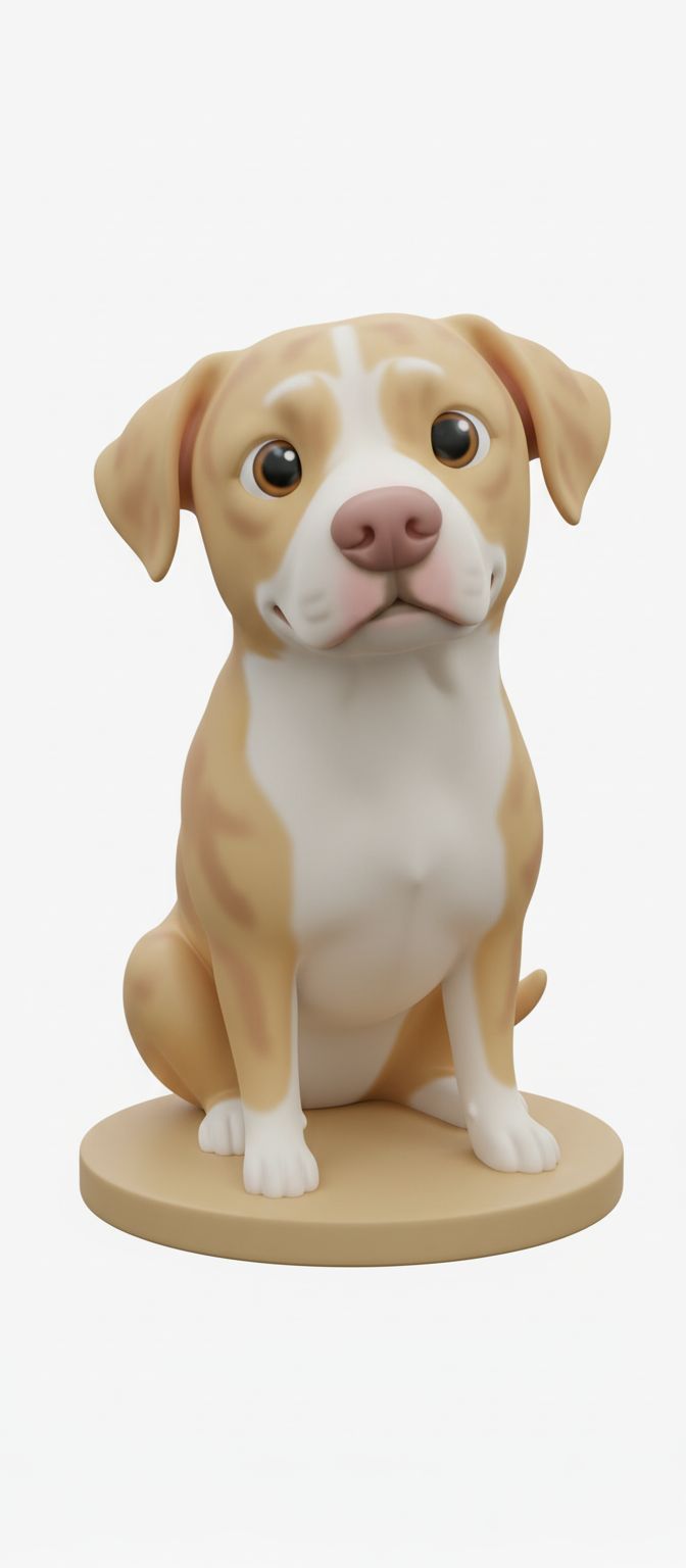 Cartoon Beagle Sitting free 3D printable STL