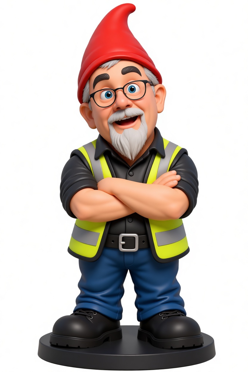 Gnome Construction Worker Figurine free 3D printable STL