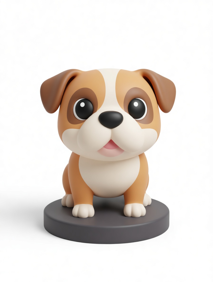 Cartoon Bulldog Figurine free 3D printable STL
