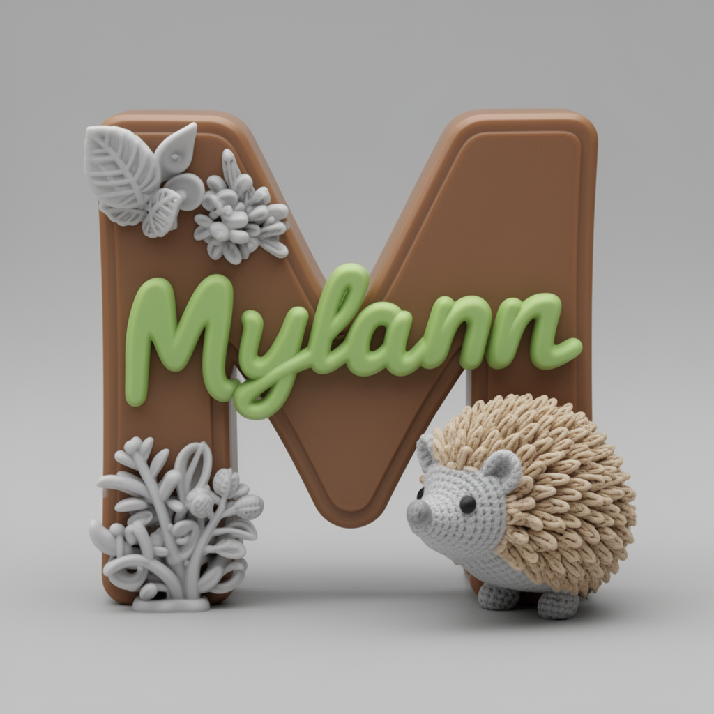 Brown Letter M Figurine free 3D printable STL