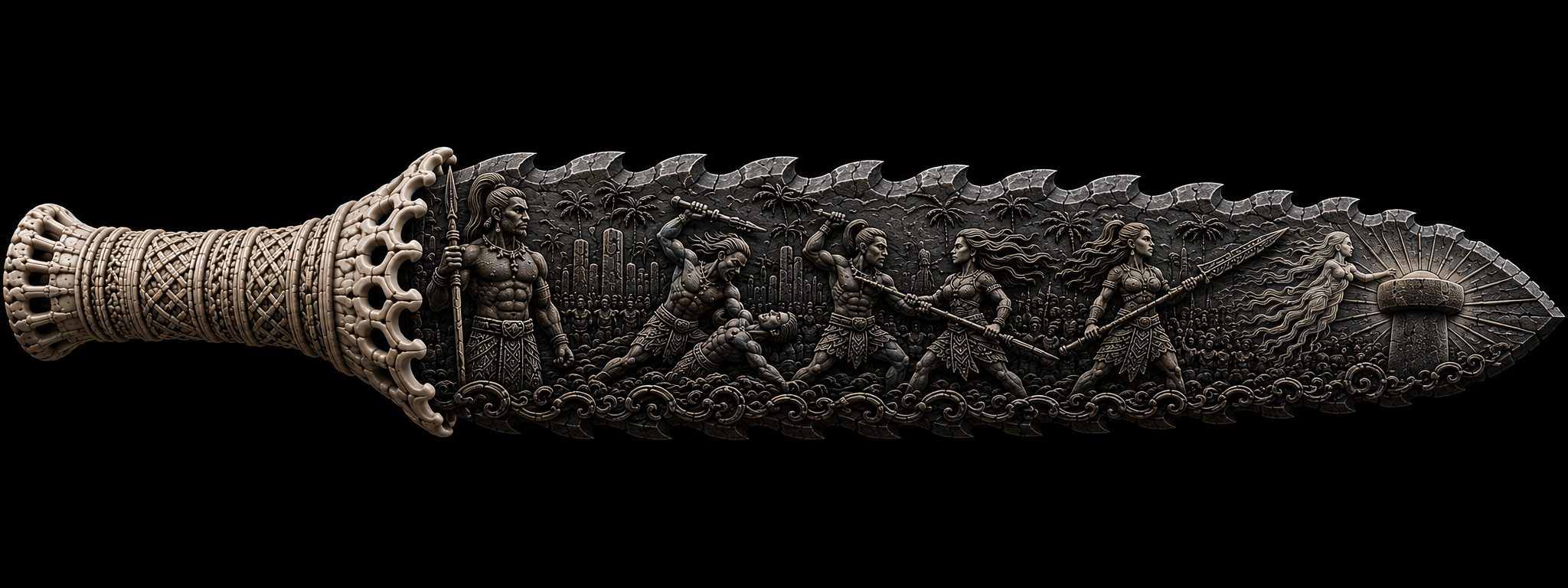 Polynesian Warrior Knife free 3D printable STL