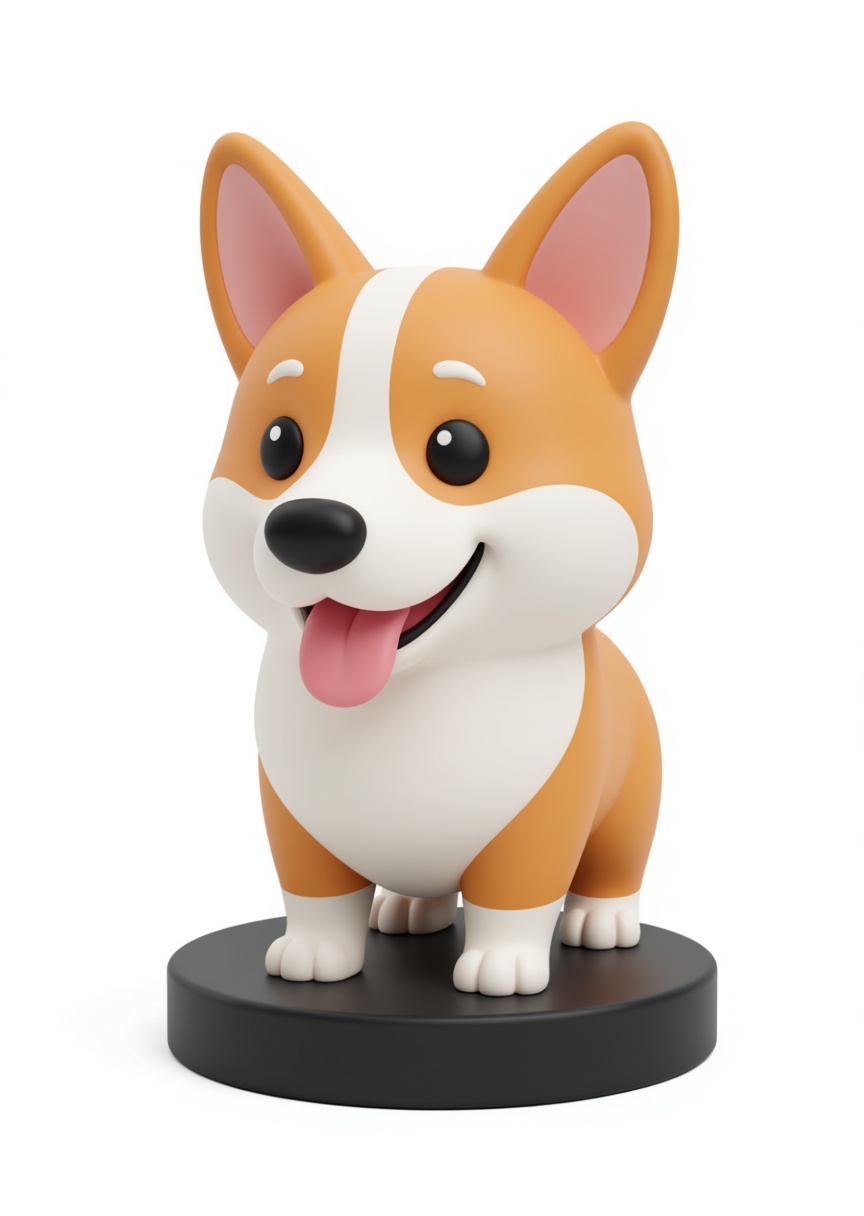 Corgi Dog Figurine free 3D printable STL