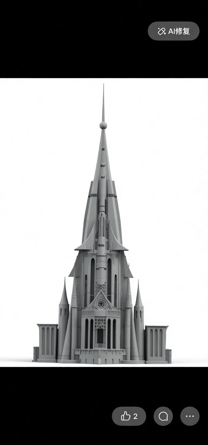 Gothic Cathedral Model free 3D printable STL