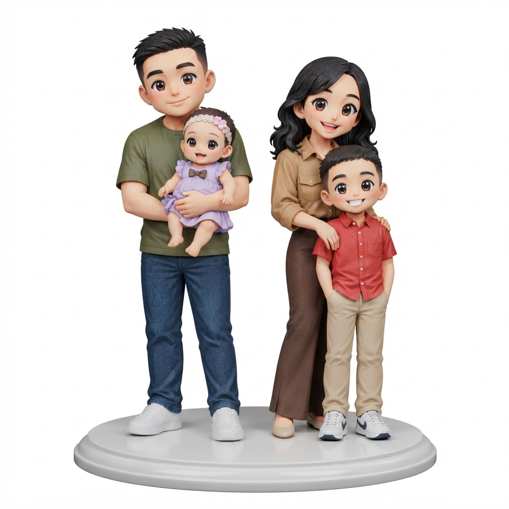 Family Portrait Figurine free 3D printable STL