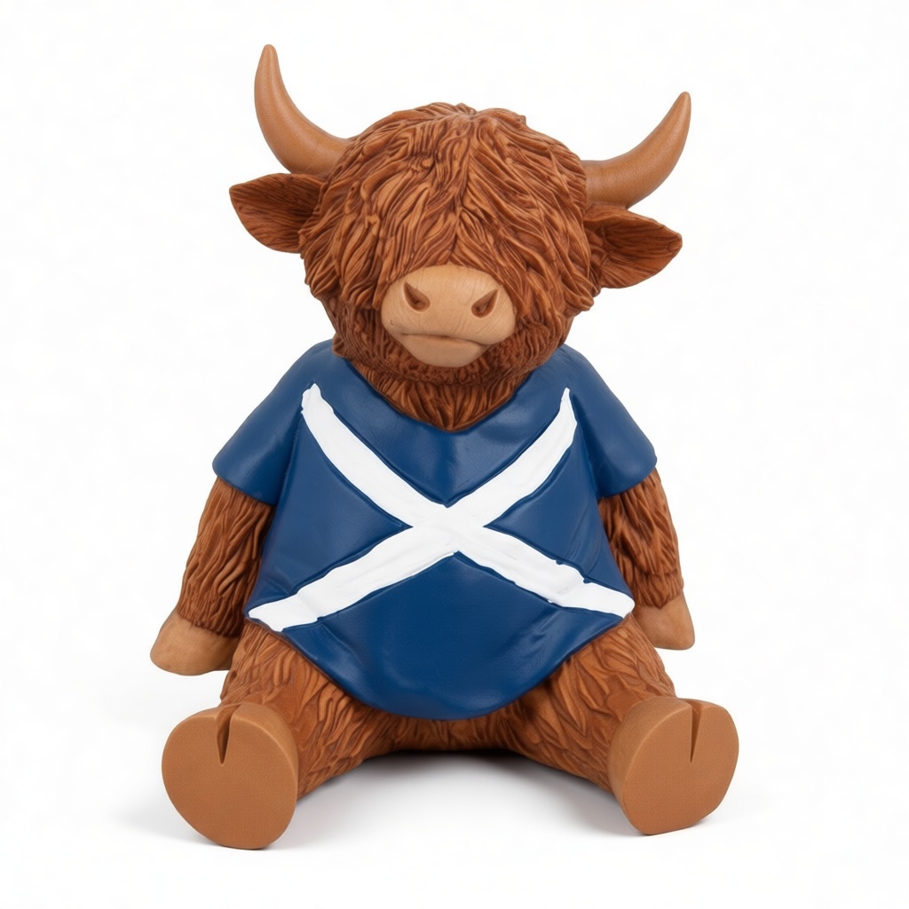 Scottish Highland Cow Figurine free 3D printable STL