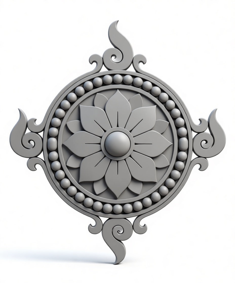 Floral Medallion Ornament free 3D printable STL