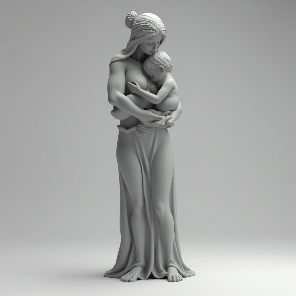 Motherhood Sculpture Figure free 3D printable STL