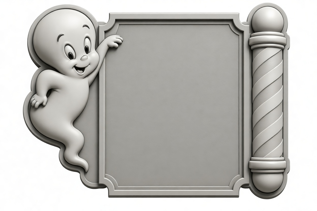 Casper Ghost Plaque free 3D printable STL