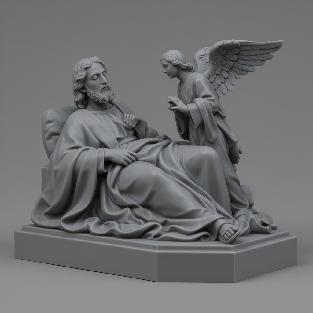 Saint Joseph Sleeping Sculpture free 3D printable STL
