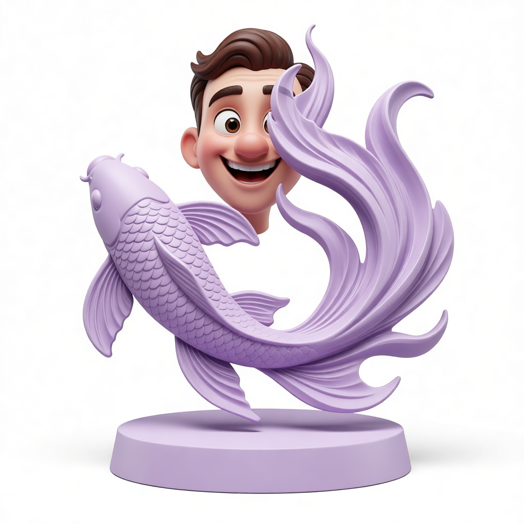 Koi Fish Sculpture free 3D printable STL
