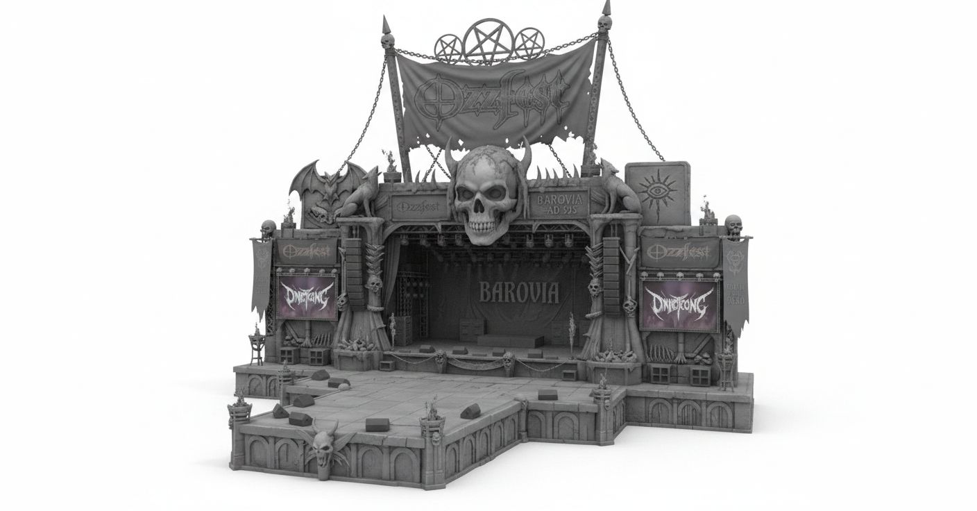 Ozzfest Stage Model free 3D printable STL