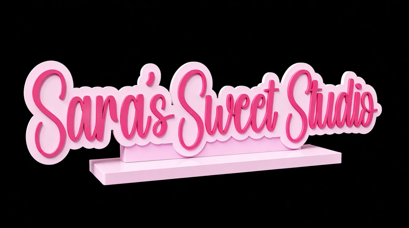 Sara's Sweet Studio Sign free 3D printable STL