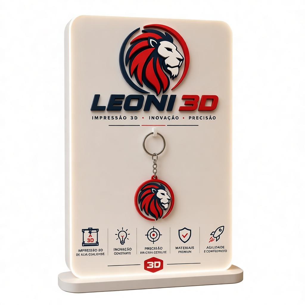 Leoni 3D Lion Keychain free 3D printable STL