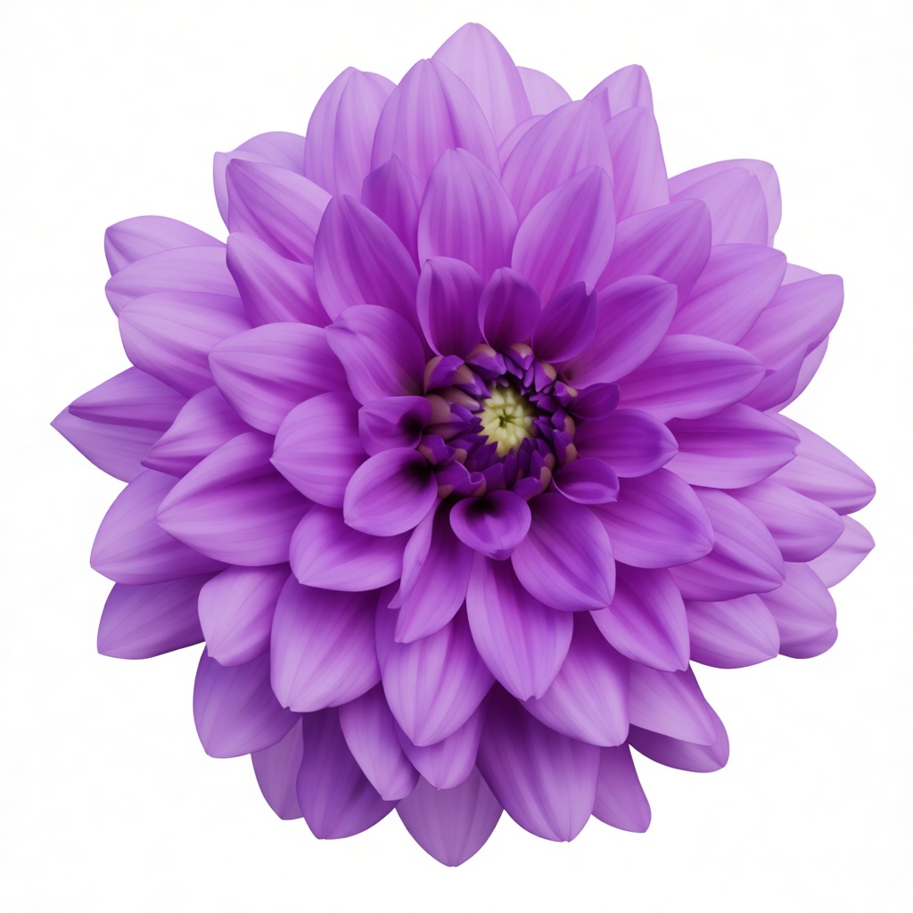 Purple Dahlia Flower Model free 3D printable STL