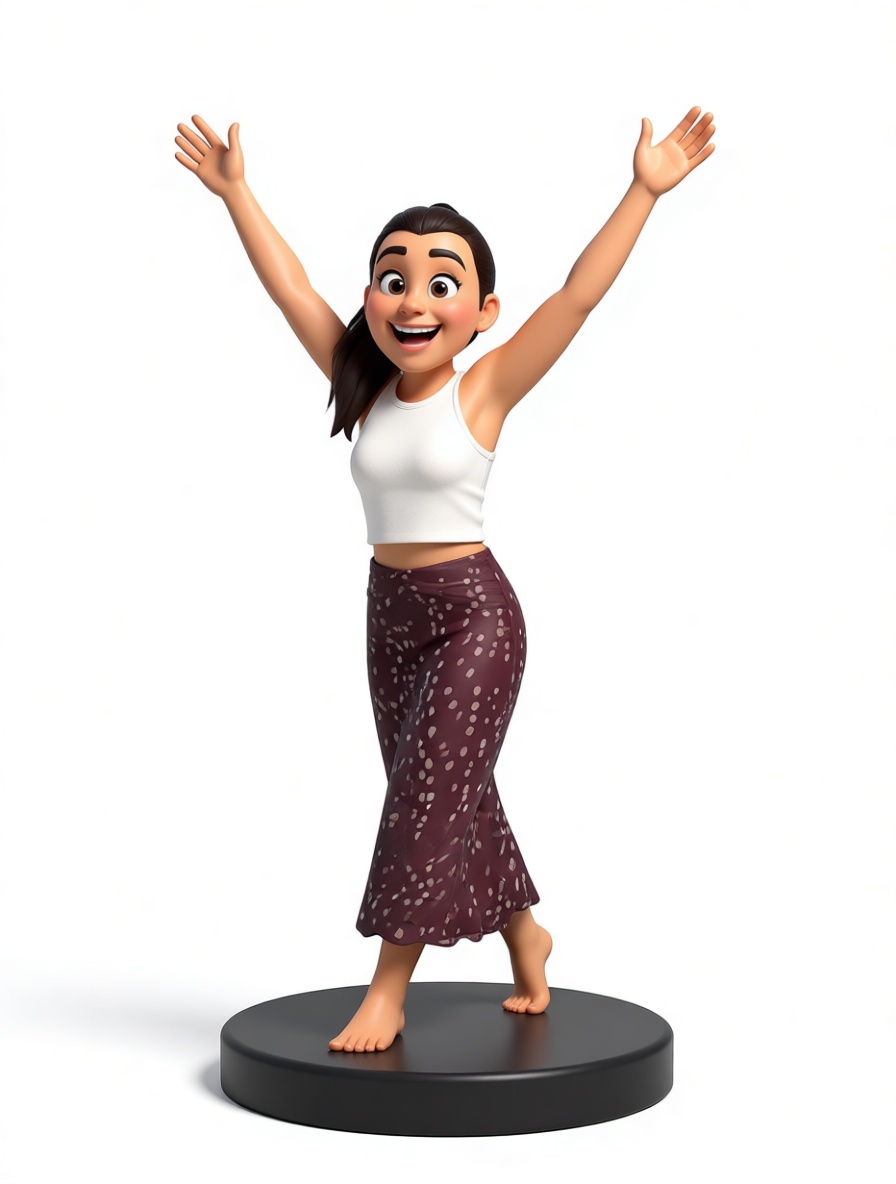 Joyful Woman Figurine free 3D printable STL