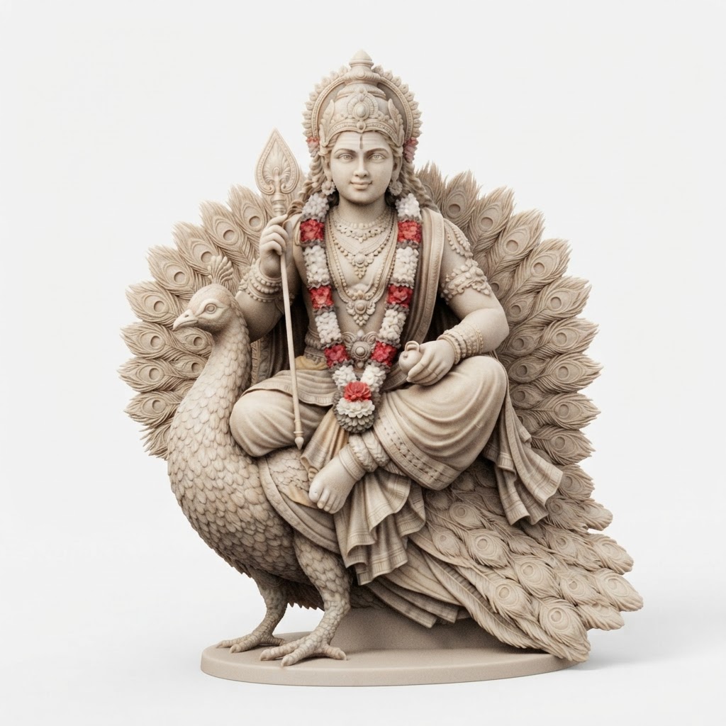 Murugan Statue Figurine free 3D printable STL