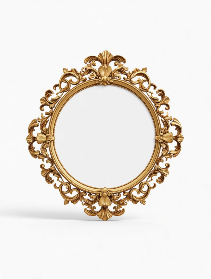 Baroque Round Frame free 3D printable STL