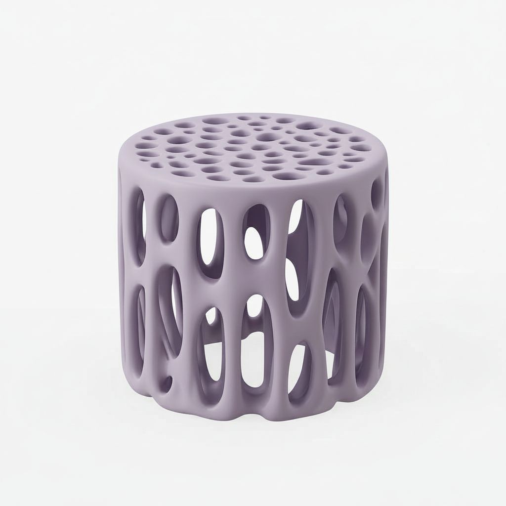 Organic Perforated Stool free 3D printable STL