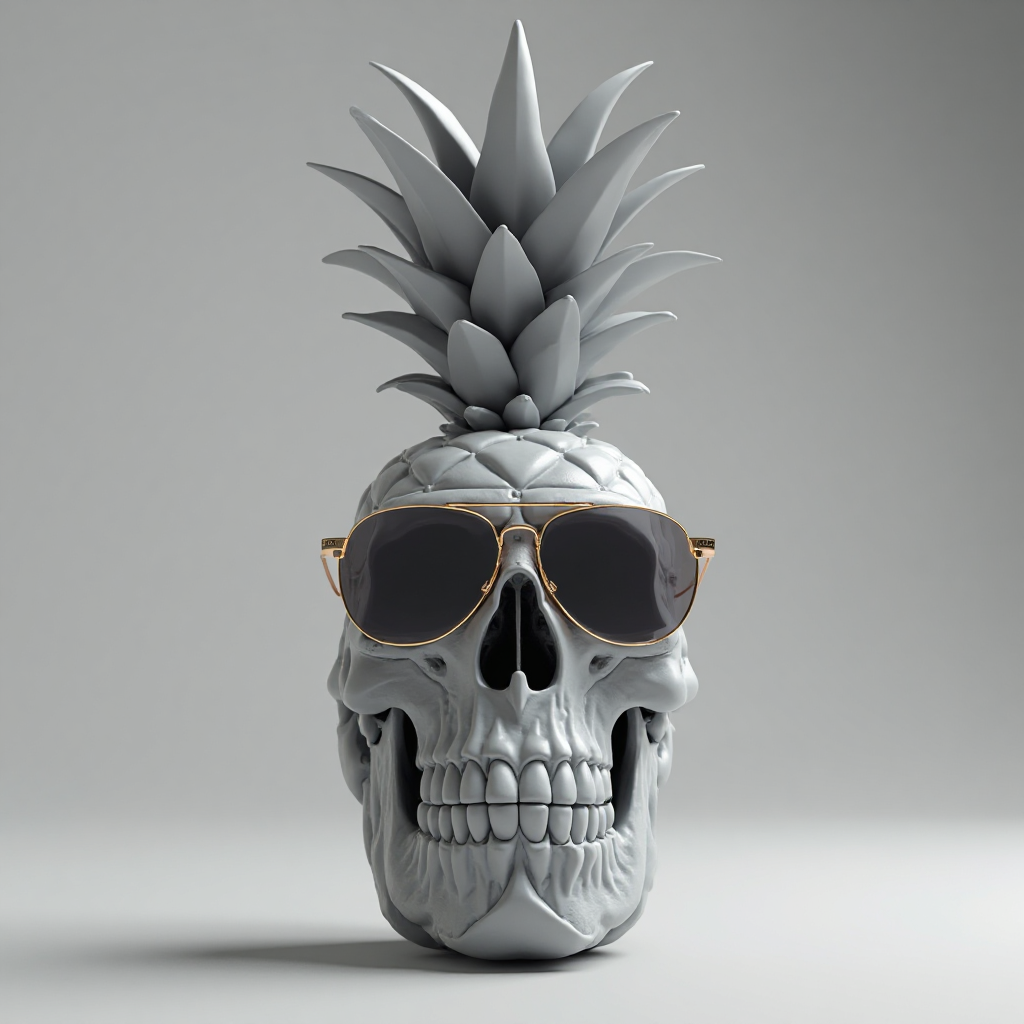 Skull Pineapple Figurine free 3D printable STL