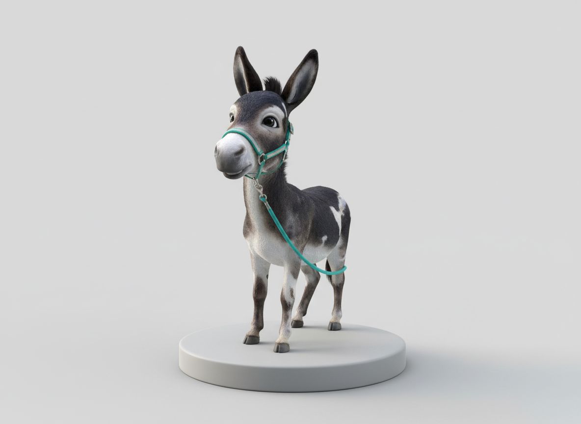Realistic Donkey Model free 3D printable STL