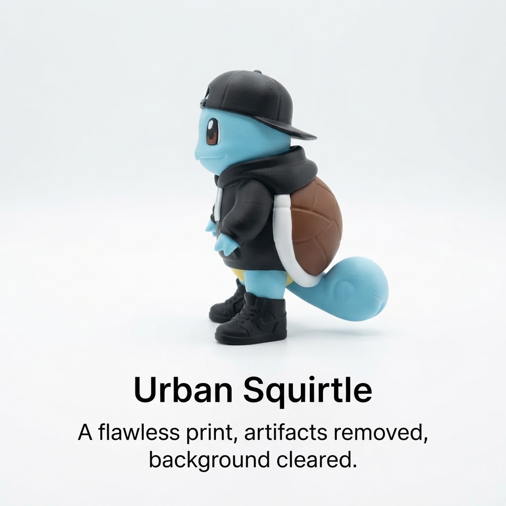 Urban Squirtle Figurine free 3D printable STL