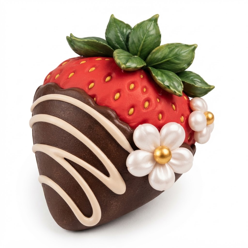 Chocolate Covered Strawberry Figurine free 3D printable STL