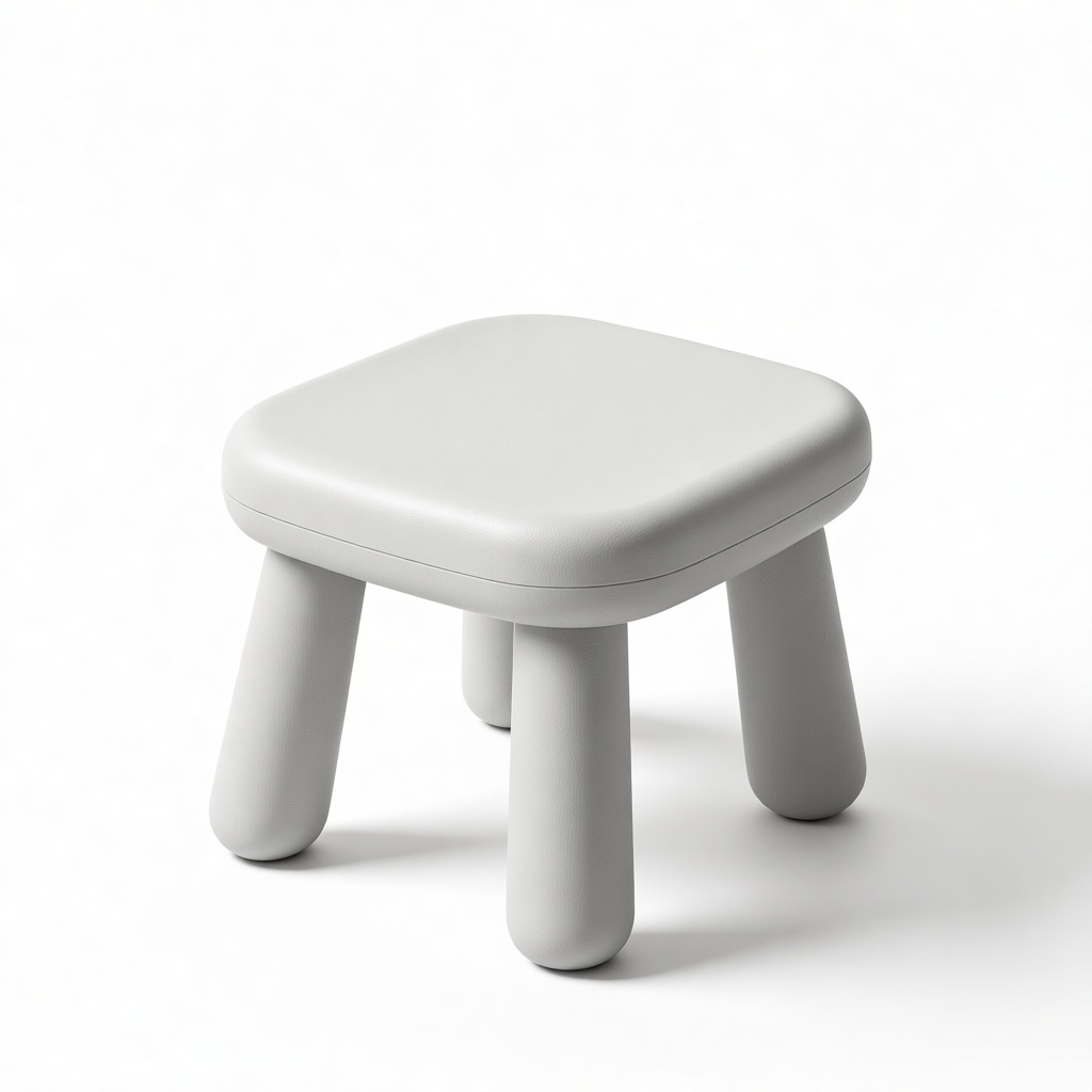 Rounded Square Stool Model free 3D printable STL