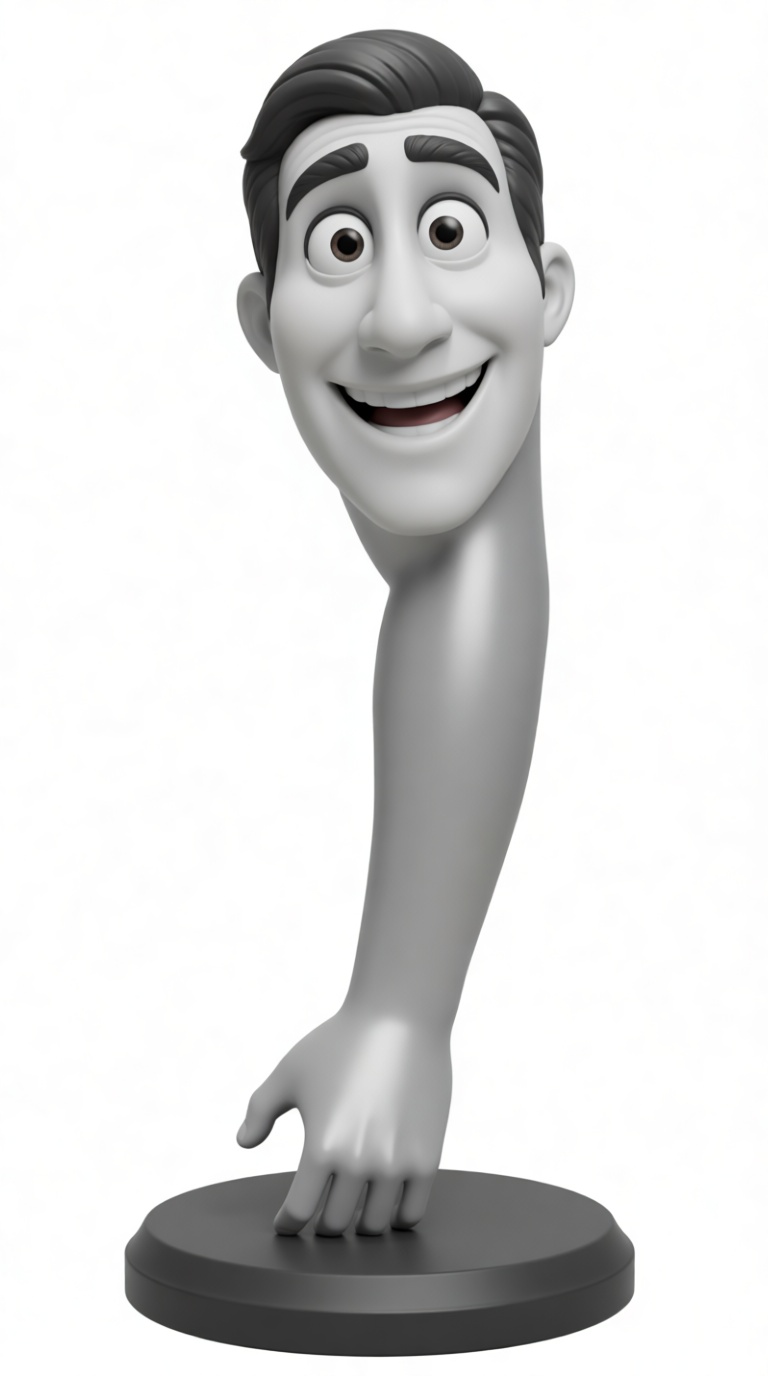 Animated Man Arm Sculpture free 3D printable STL