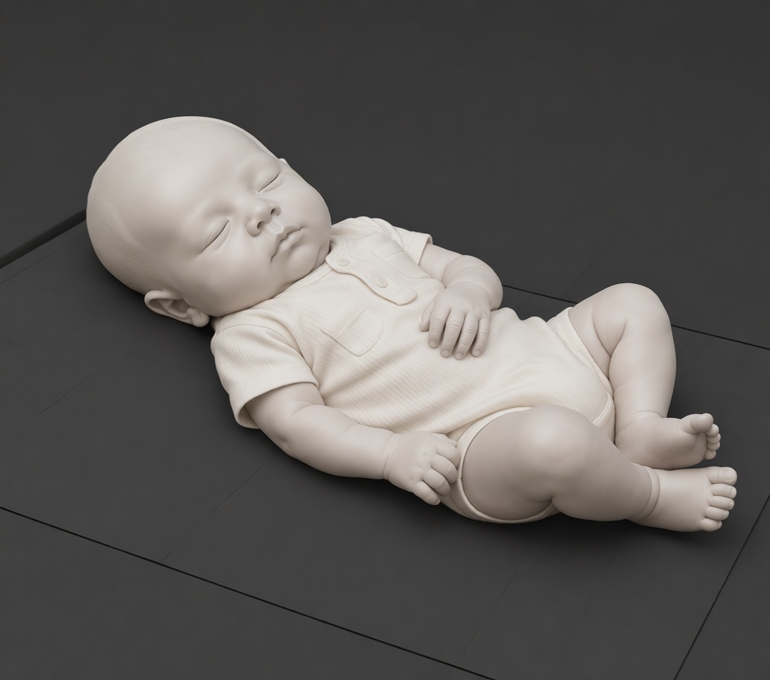Sleeping Baby Figurine free 3D printable STL