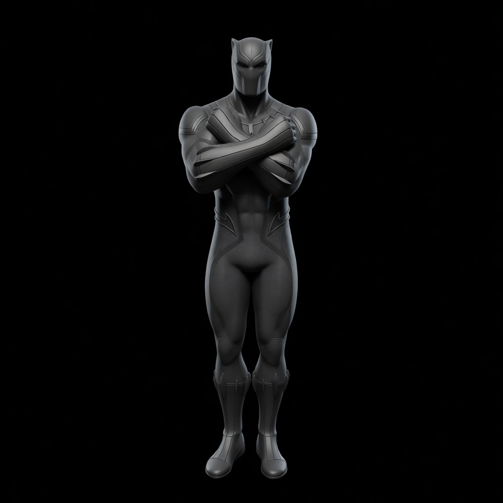 Black Panther Figurine free 3D printable STL