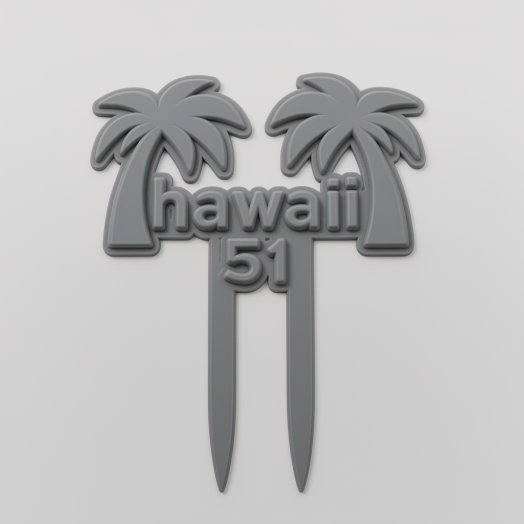 Hawaii Palm Tree Topper free 3D printable STL