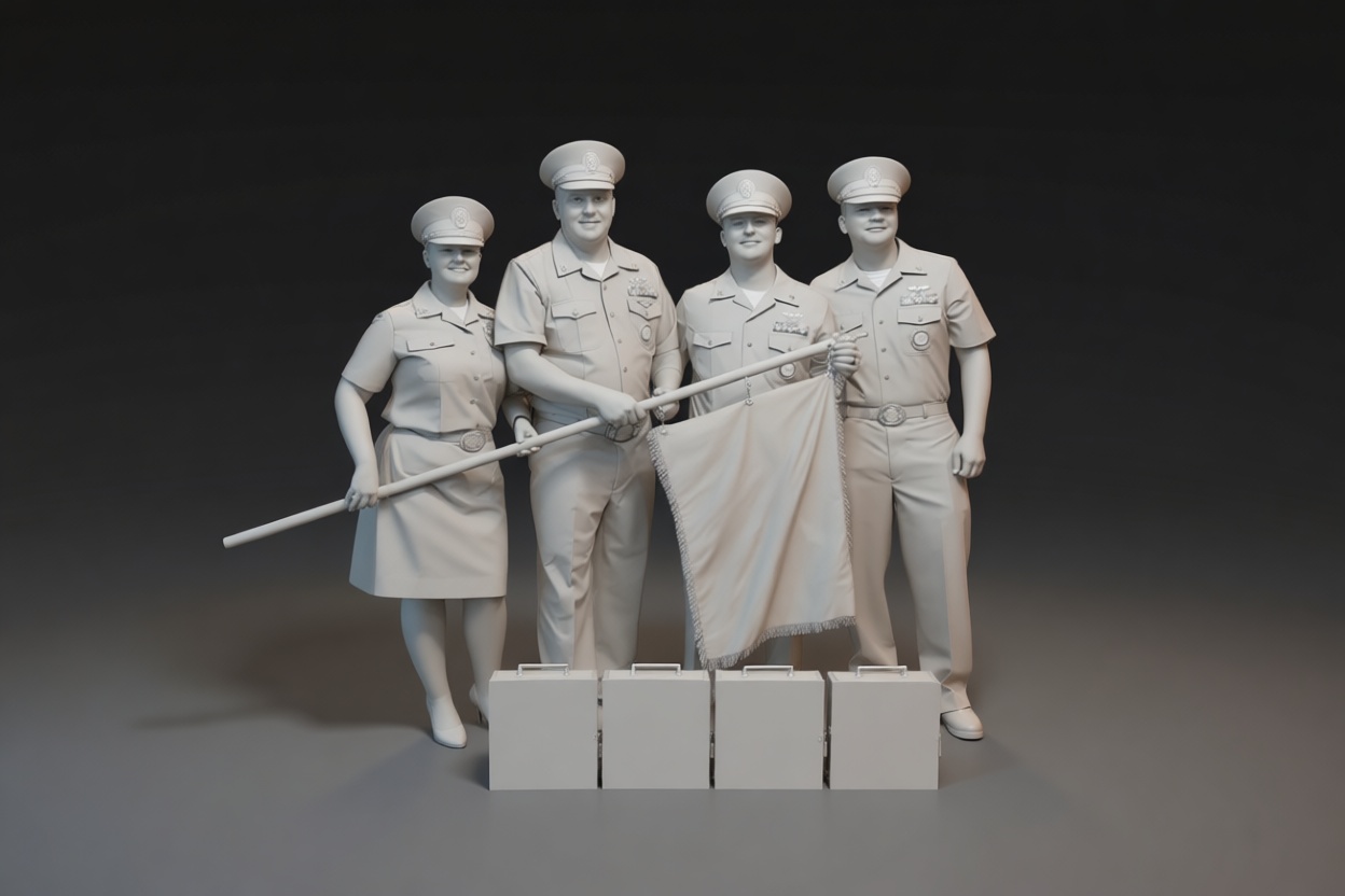 Military Officers Figurines free 3D printable STL