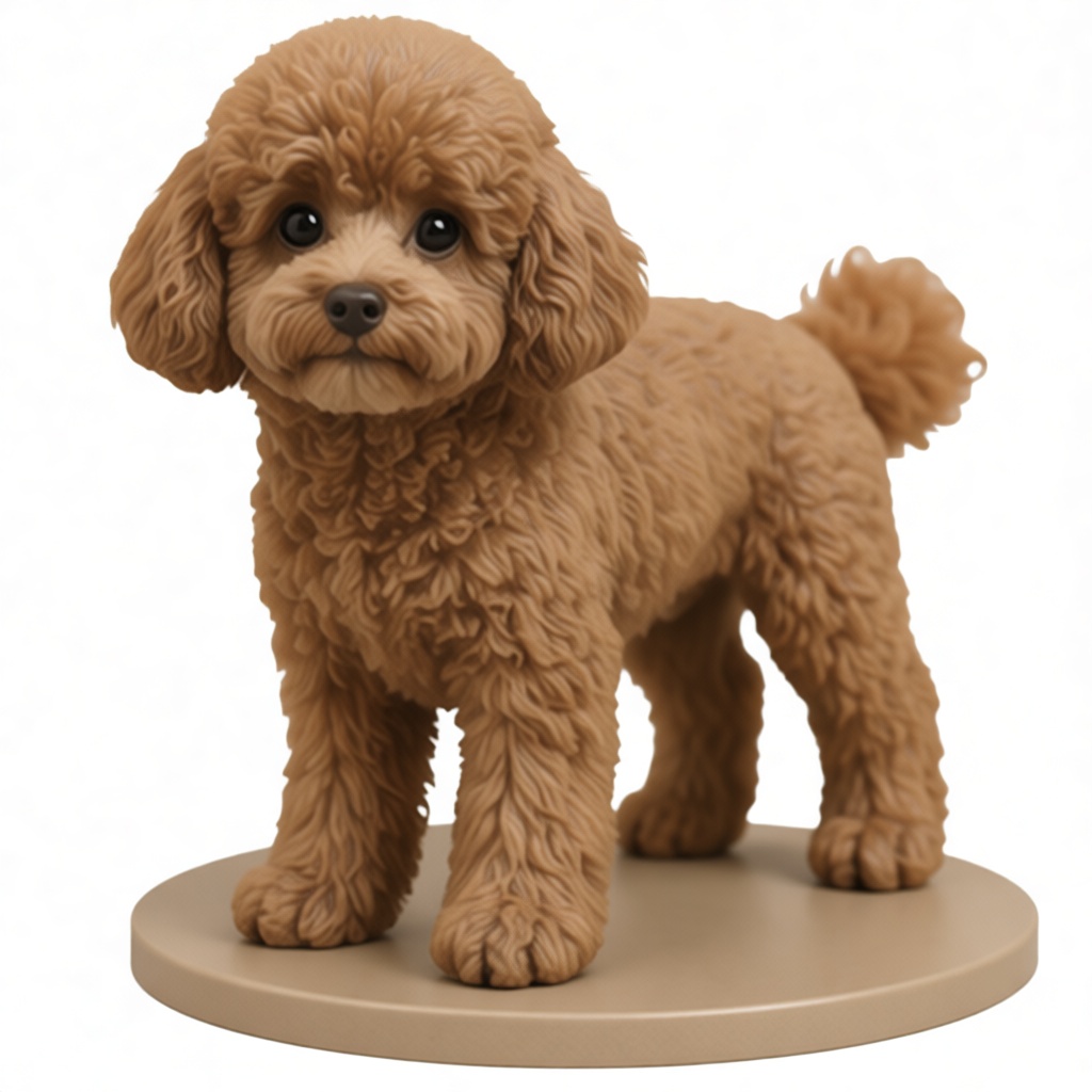 Toy Poodle Figurine free 3D printable STL
